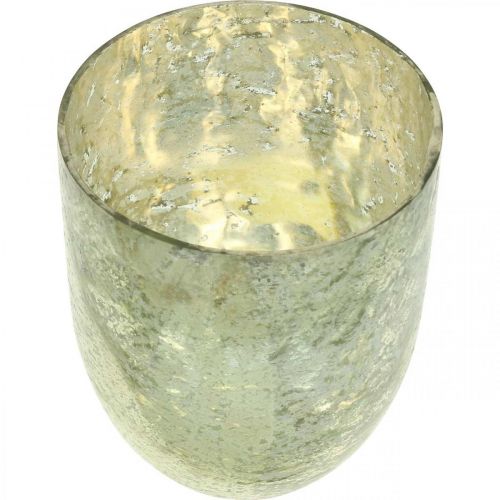 Floristik24 Lucerna skleněný svícen na čajovou svíčku sklo Ø12cm V15cm