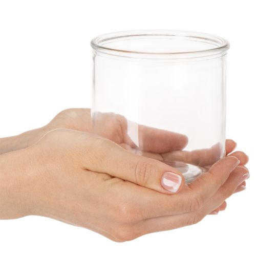 Skleněná válcová váza, průhledná, univerzální, 10 cm, 3 kusy | Floristik24.cz