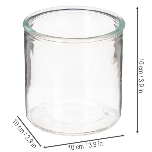 Skleněná válcová váza, průhledná, univerzální, 10 cm, 3 kusy | Floristik24.cz