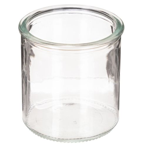Kulatý skleněný votivní svícen, čiré sklo, 8 cm, 3 kusy