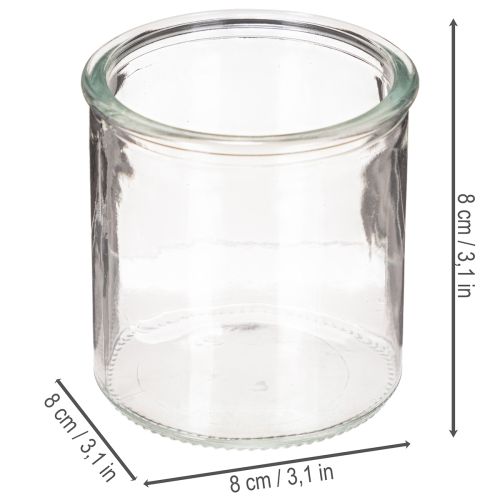 Kulatý skleněný votivní svícen, čiré sklo, 8 cm, 3 kusy | Floristik24.cz