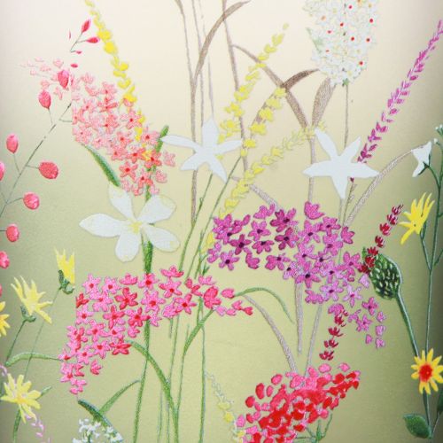 Floristik24 Skleněná lucerna s barevnými květy letní V12,5cm 3 ks