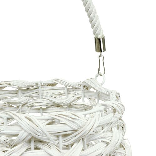 Floristik24 Koš na lucerny Ø18cm V43cm bílý