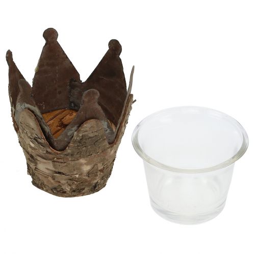 Floristik24 Koruna lucerny s břízou a kovem Ø7cm V7,5cm 3ks