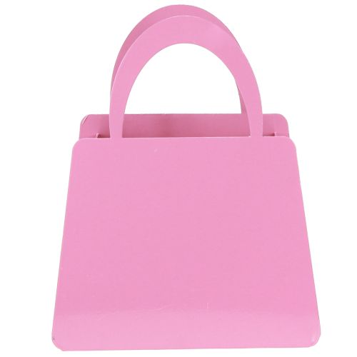 položky Kovová lucerna se skleněnou vložkou, růžová, V18cm, 2 ks