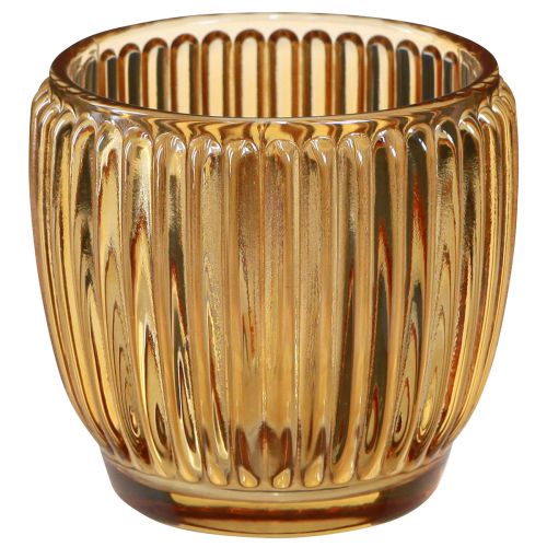 položky Lucerna Oranžový svícen Sklo Retro Ø7cm V7cm 6 ks