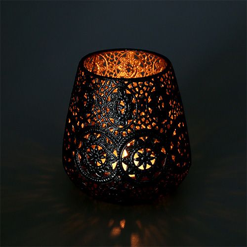 Floristik24 Lucerna stříbrná Ø12cm H13cm 1ks