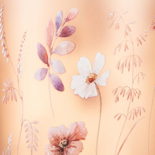 položky Skleněný svícen na čajové svíčky s květinovým motivem pro útulné chvíle doma, 18 cm