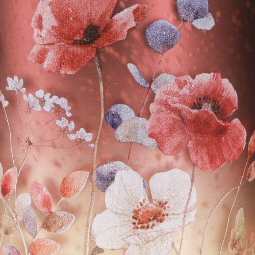 položky Dekorativní skleněná lucerna s květinovým vzorem pro elegantní bytové doplňky, 12,5 cm, 2 kusy