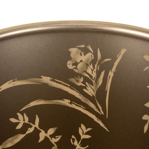 položky Skleněný svícen na čajové svíčky, květinový vzor pro útulné chvíle doma, 18 cm