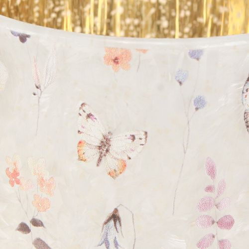 položky Skleněný svícen na čajové svíčky s motivem motýla pro útulné chvíle bydlení, 12,5 cm, 2 kusy