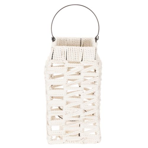 Závěsná lucerna, letní dekorace, makramé V35,5 cm Š19 cm | Floristik24.cz