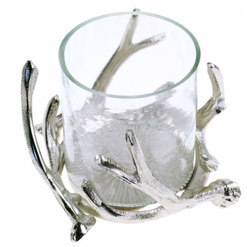 Floristik24 Lucerna paroh stříbrný Ø16cm V11cm