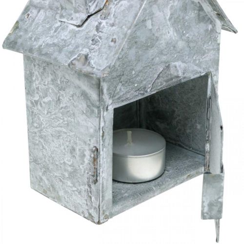 položky Lampionový domeček kovový, shabby chic, vánoční dekorace, bílá praná, starožitný vzhled V14,5cm