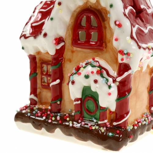 Floristik24 Lucerna Knusperhaus Bisquit, bílá H16cm