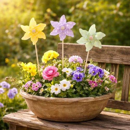 položky Květinové kolíky, zahradní kolíky pro jarní dekoraci, venkovní použití, 28 cm, 12 kusů