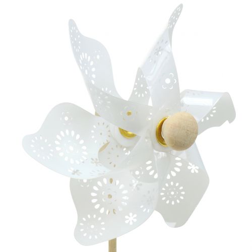 Floristik24 Větrný mlýn Mini White Ø9cm 12ks