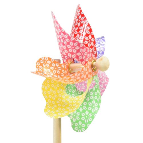 položky Větrník dekorace větrný mlýn malý na špejli barevný Ø14cm 30cm