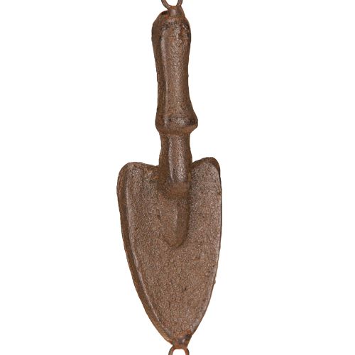 položky Kovová zvonkohra dekorace na zahradní nářadí Hnědá Ø13cm H76cm