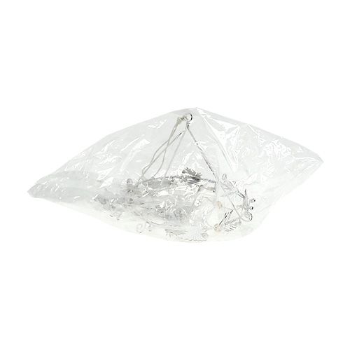 Floristik24 Vánoční zvonkohra z bílého kovu Ø17cm