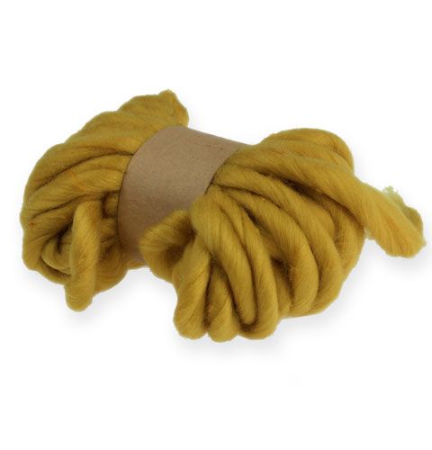 Floristik24 Vlněná stuha 50g 9m žlutá