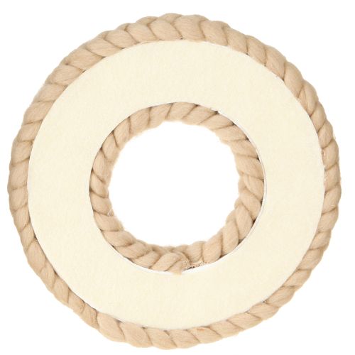 položky Vlněný plstěný dekorační věnec na zavěšení světle hnědý Ø25cm W4cm