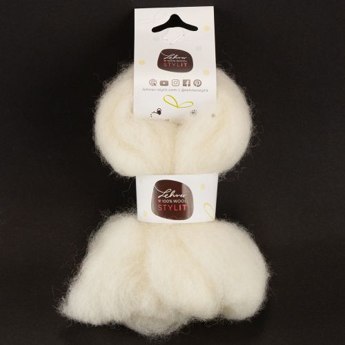 položky Bílá vlněná stuha, 2 m, dekorativní vlna na tvoření a balení