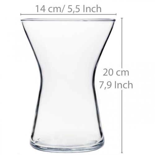Floristik24 X-skleněná váza čirá Ø14cm H19cm