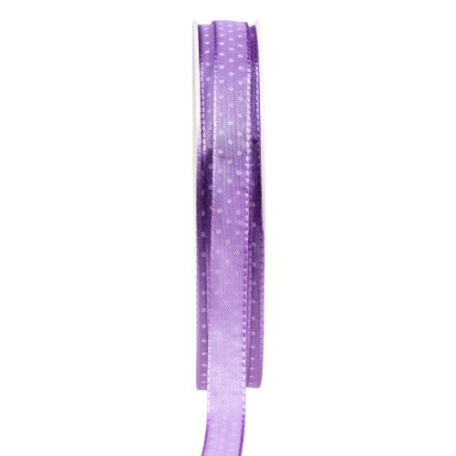 položky Dárková stuha tečkovaná ozdobná stuha fialová 10mm 25m