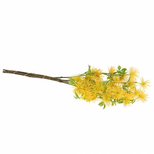 Floristik24 Xanthium hedvábný květ žlutý 53cm 6ks