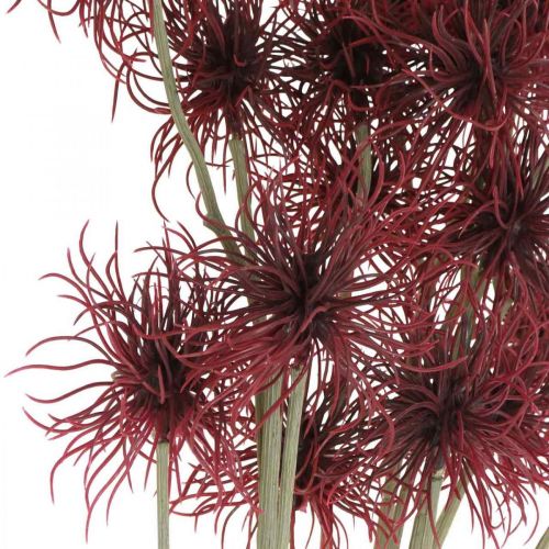 položky Xanthium umělá květina podzimní dekorace červená 6 květů 80cm 3ks