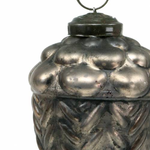 Floristik24 Vánoční ozdoby na stromeček kužely skleněný bronz Ø9cm V10cm 2ks