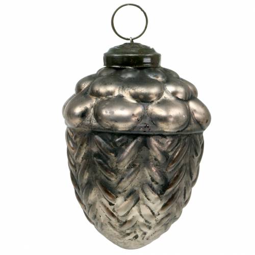 Floristik24 Vánoční ozdoby na stromeček kužely skleněný bronz Ø9cm V10cm 2ks
