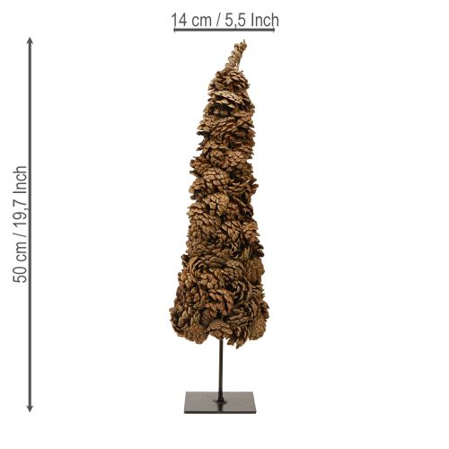 položky Vánoční dekorace na stromeček z kužele přírodní 14×50cm