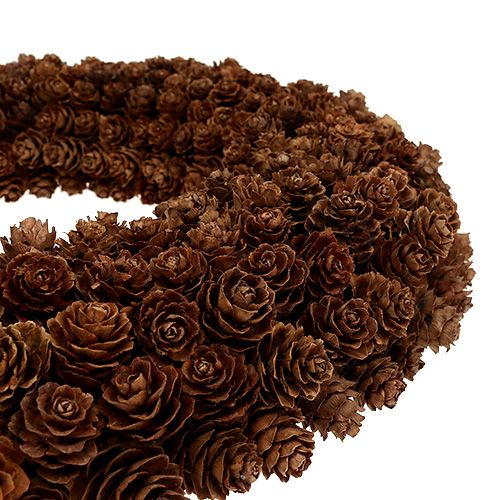 Floristik24 Kuželový věnec Ø31cm Hnědý