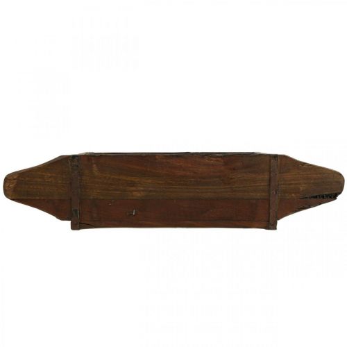 položky Vintage dřevěný truhlík, květináč ve tvaru cihly, dřevo 42×14,5 cm