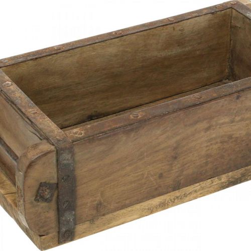 položky Dřevěná dekorace vintage vzhled cihlový tvar hnědá, rez 31×14,5cm V9cm