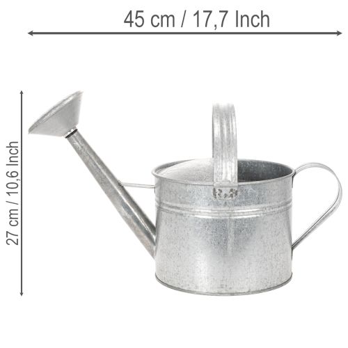 Vintage zinková konev na zalévání, 27 cm - květináč do zahrady a na terasu, kovový květináč | Floristik24.cz