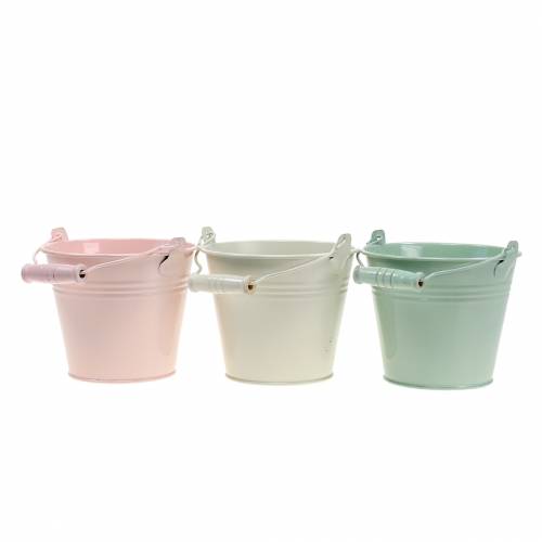Zinkové vědro sortiment pastelové barvy Ø10cm V8cm 10ks