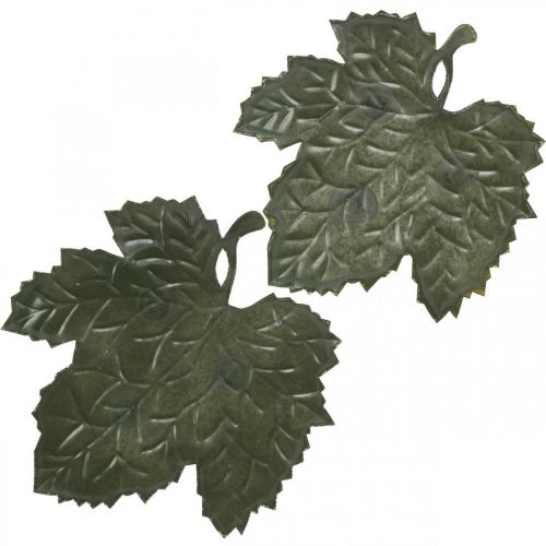 Kovová dekorativní podzimní listí dekorativní miska Ø33/40cm sada 2 ks