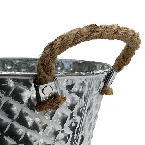 položky Zinková mísa kulatá s provazovými uchy Ø25cm H14cm