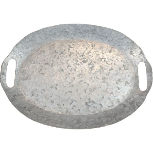 Dekorační tác oválný kovový tác zinkový tác 47×34×3cm