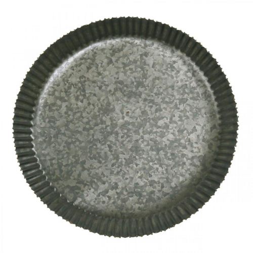 položky Dekorativní talíř zinkový talíř kovový talíř antracitově zlatý Ø24cm