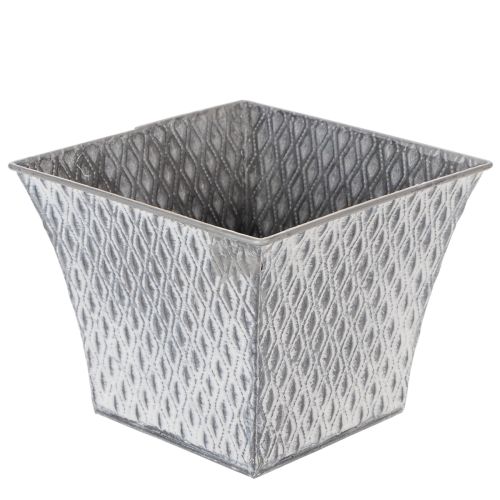 Zinkový hrnec s diamantovým vzorem, V15 cm nakoupit | Floristik24.cz