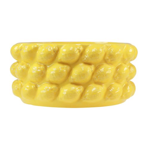 položky Květináč citron keramická miska květináč žlutý Ø26cm V12cm