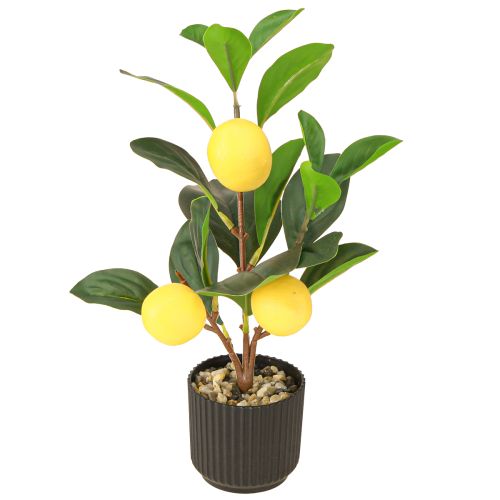 položky Umělý citroník v květináči v zelenožluté barvě H28cm