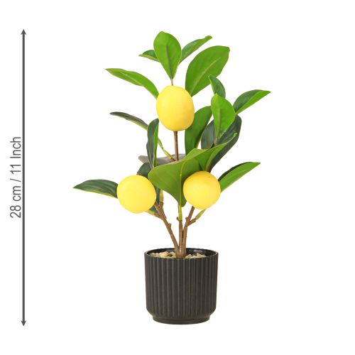 položky Umělý citroník v květináči v zelenožluté barvě H28cm