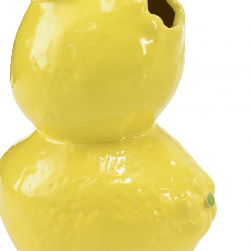 položky Citronová váza váza na květiny žlutá letní dekorace keramická V20cm