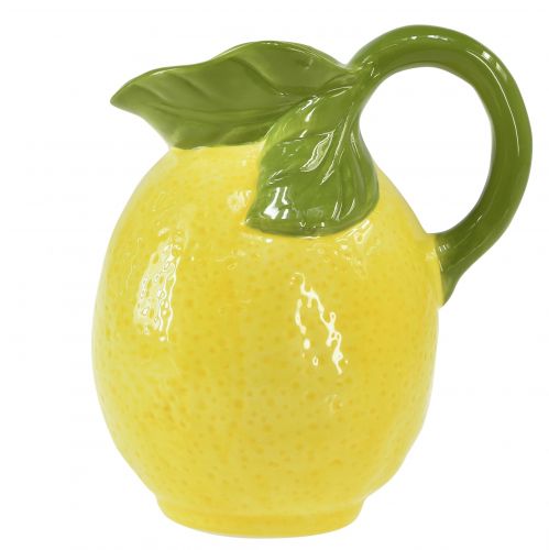 položky Citronová váza keramická dekorativní džbán citrónově žlutá V18,5cm