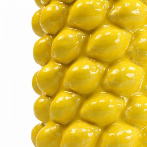 Floristik24 Citronová váza váza citronově žlutá letní dekorace Ø15cm V30cm